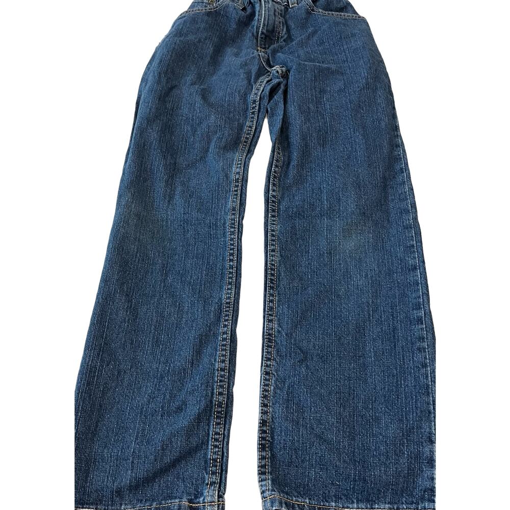 URBAN PIPELINE MID RISE JEANS, YOUTH BOYS, 12REG, DENIM BLUE, ADJUSTABLE WAIST